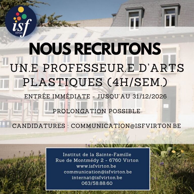 Professeur.e d&rsquo;arts plastiques – ISF